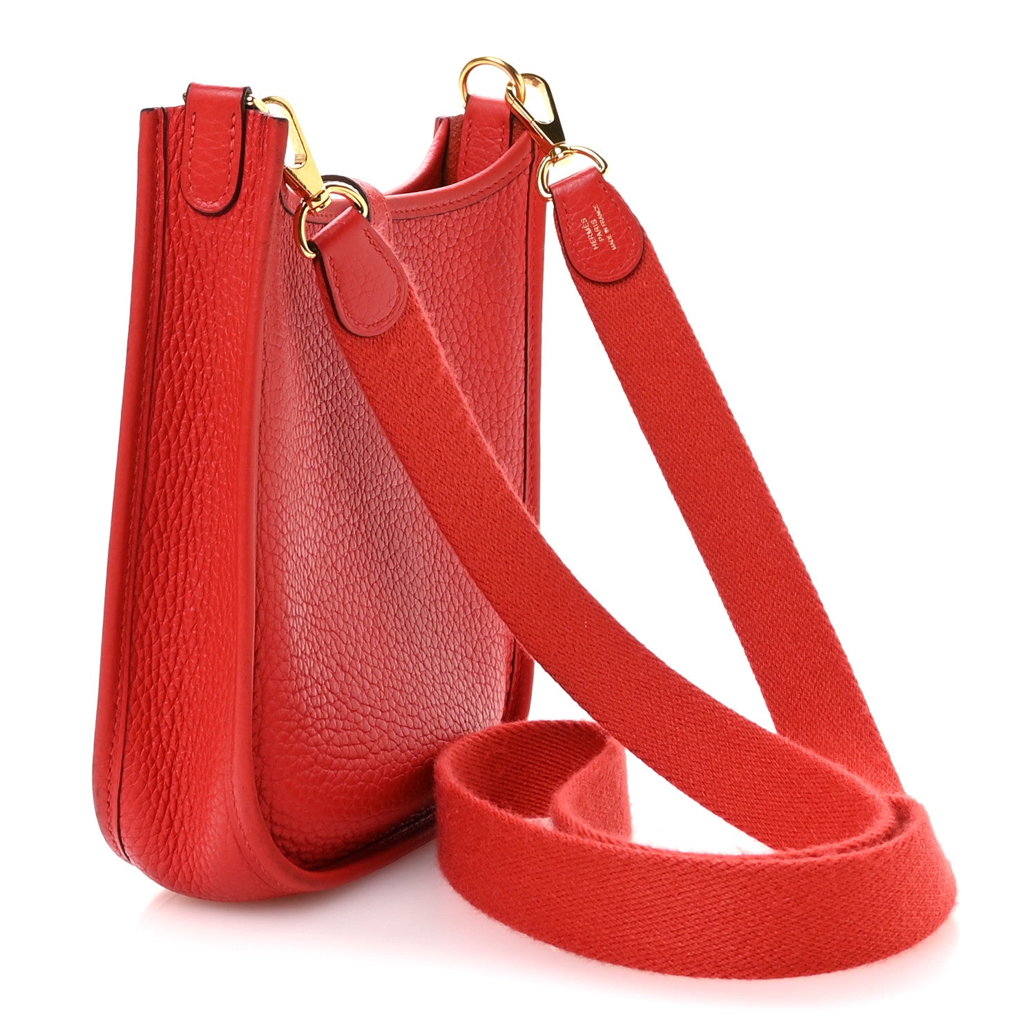 Hermes Taurillon Clemence Evelyne TPM Rouge Tomate 3 of 10