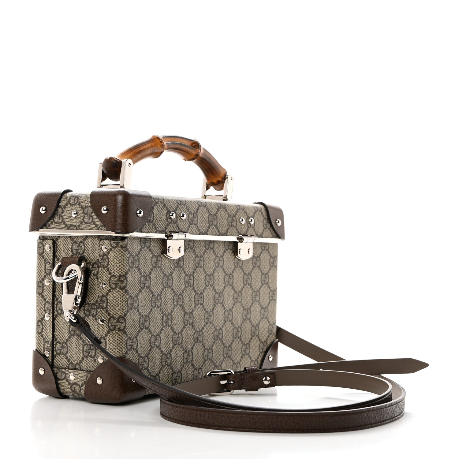Gucci GG Supreme Monogram Globe-Trotter Beauty Case Brown 2 of 10