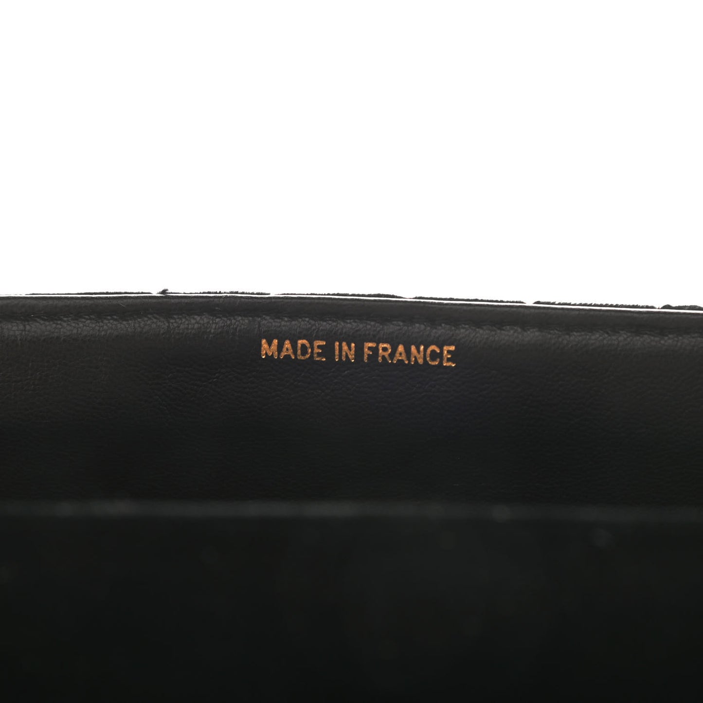 Velvet Quilted Jumbo Single Flap Black