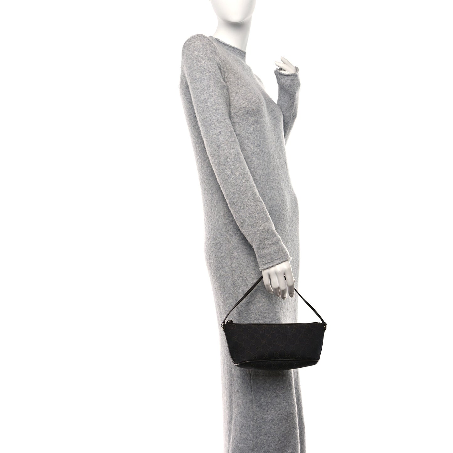 Denim Monogram Boat Pochette Dark Brown