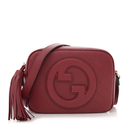 Gucci Sakai Be Green Calfskin Diagonal Stitched Small Blondie Shoulder Bag Rosso 1 of 11