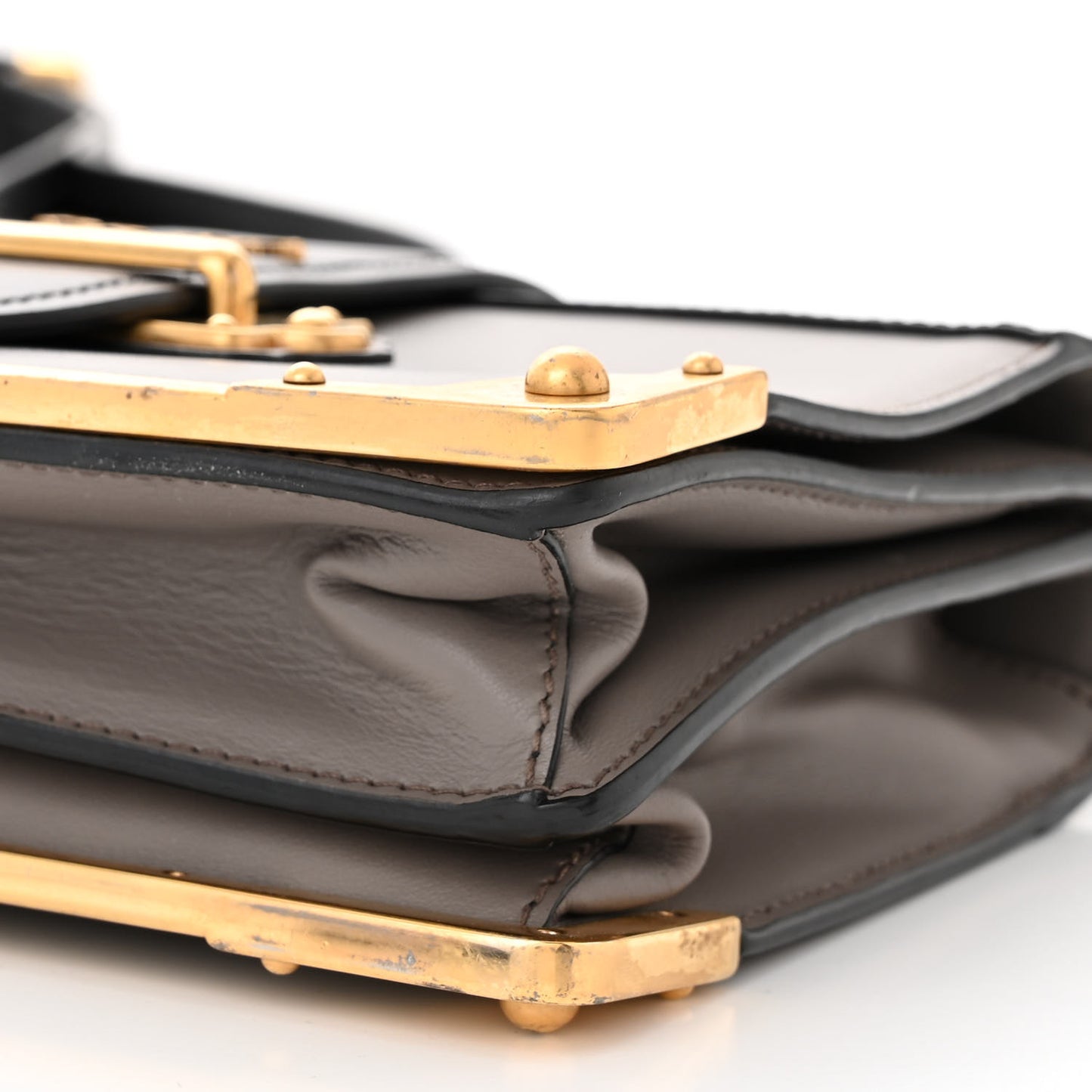 City Calfskin Saffiano Cahier Bag Mercurio Black