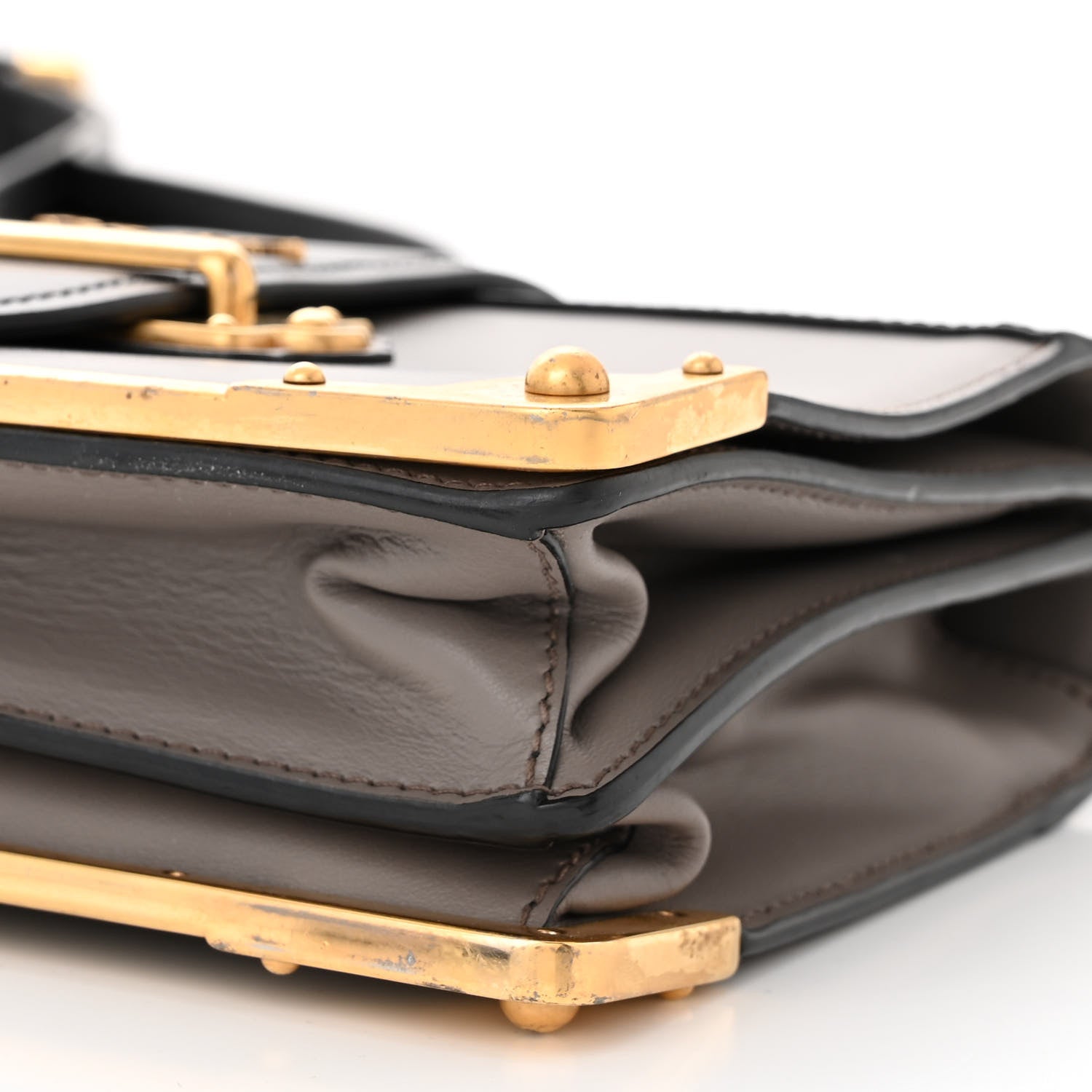Prada City Calfskin Saffiano Cahier Bag Mercurio Black 9 of 11