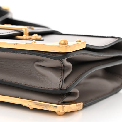 Prada City Calfskin Saffiano Cahier Bag Mercurio Black 9 of 11