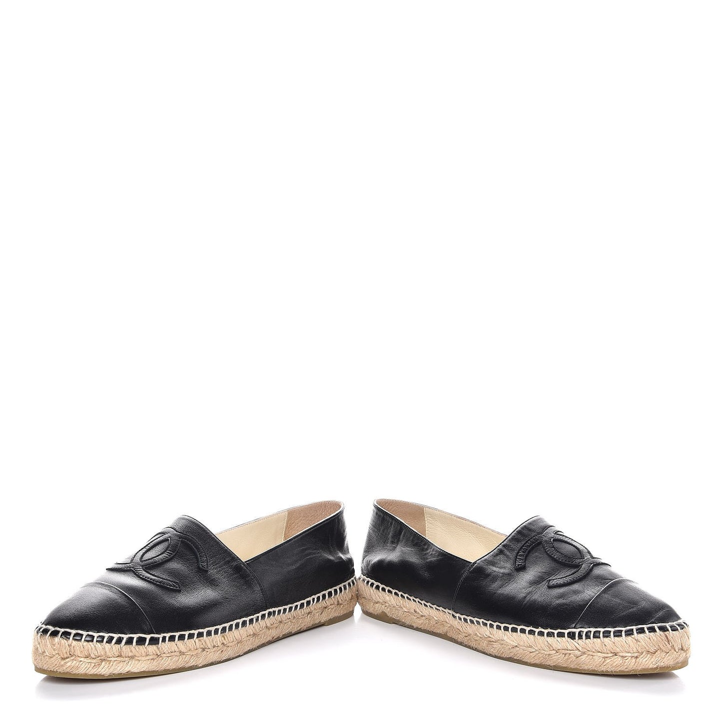 Lambskin CC Espadrilles 40 Black