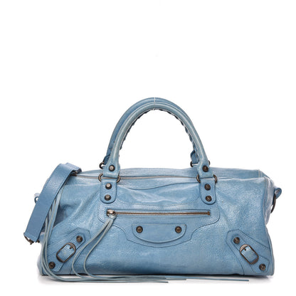Balenciaga Agneau Classic Hardware Motocross Twiggy Bleu Indigo 1 of 11