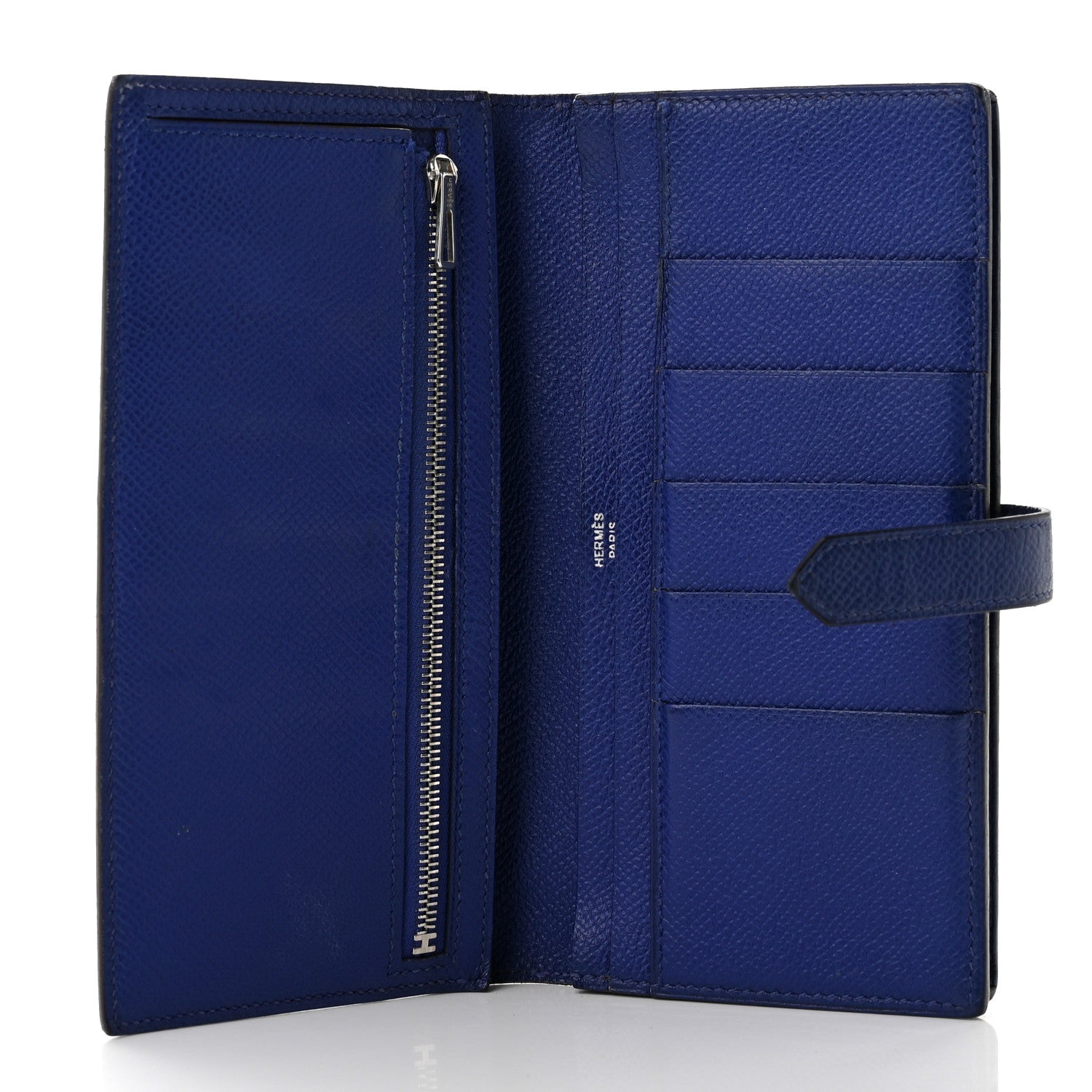 Hermes Epsom Bearn Gusset Wallet Bleu Electrique 6 of 12