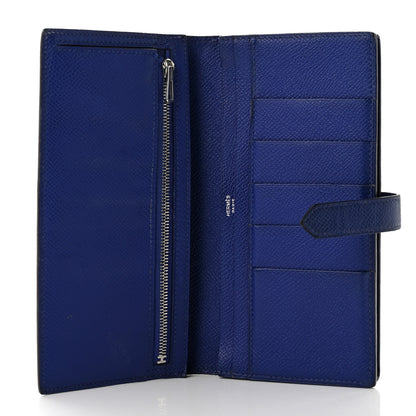 Hermes Epsom Bearn Gusset Wallet Bleu Electrique 6 of 12