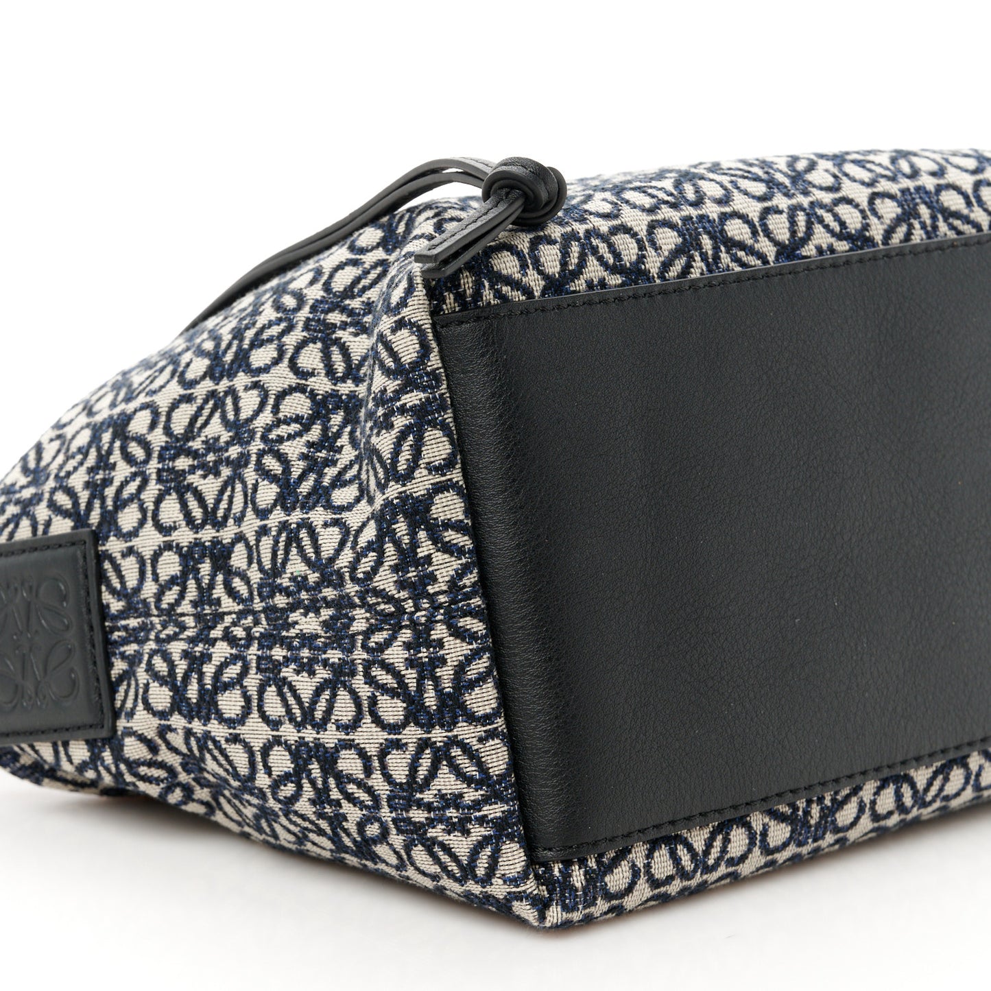 Jacquard Anagram Calfskin Small Cubi Bag Navy Black