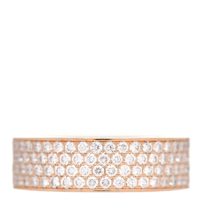 Hermes 18K Rose Gold Diamond PM H D'Ancre Pave Ring 50 5.25 3 of 5