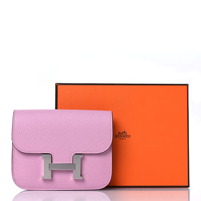 Hermes Epsom Constance Slim Wallet Mauve Sylvestre 13 of 13