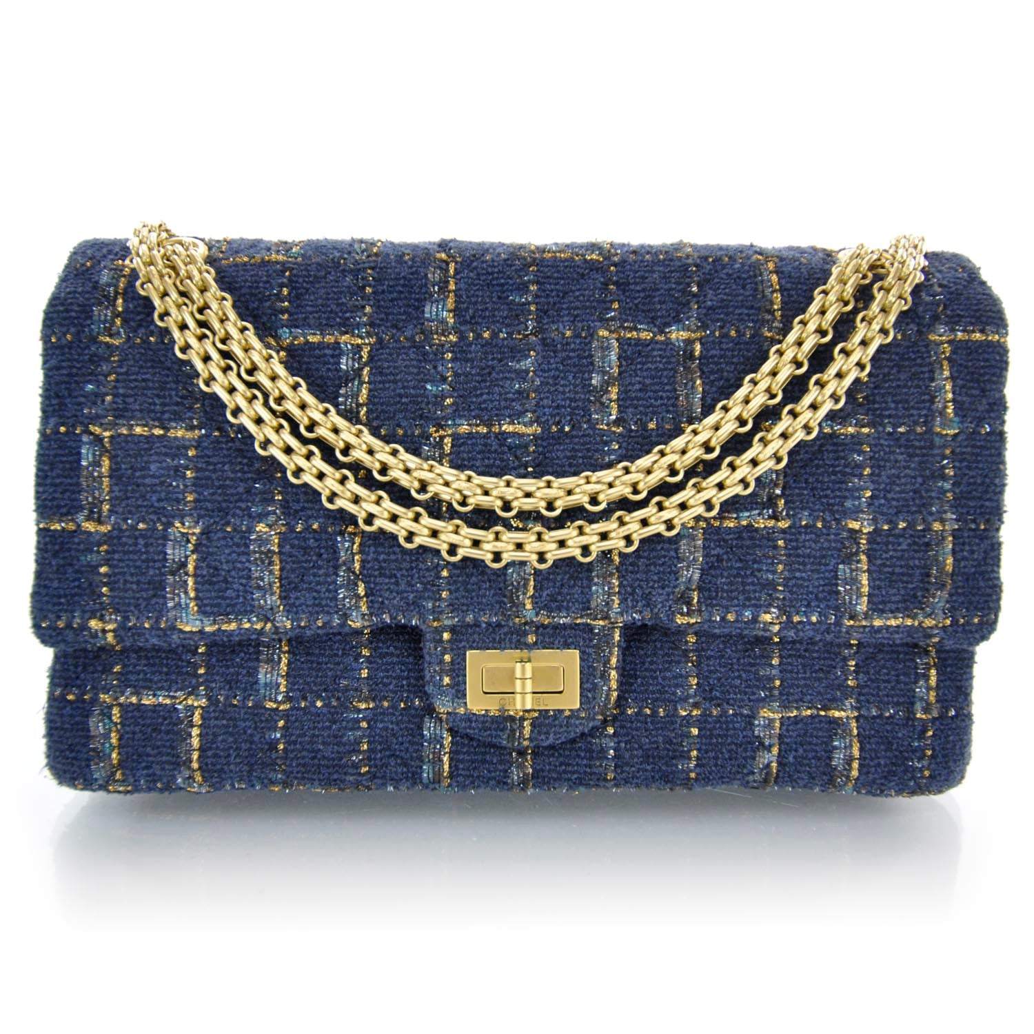 Chanel Fantasy Tweed 2.55 Reissue 226 Flap Blue 1 of 10