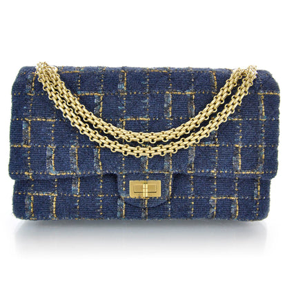 Chanel Fantasy Tweed 2.55 Reissue 226 Flap Blue 1 of 10