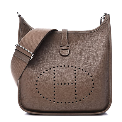 Hermes Taurillon Clemence Evelyne III PM Etoupe 1 of 13