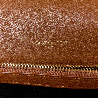 Saint Laurent Sheepskin Matelasse Chevron Monogram Medium College Bag Brick 6 of 11