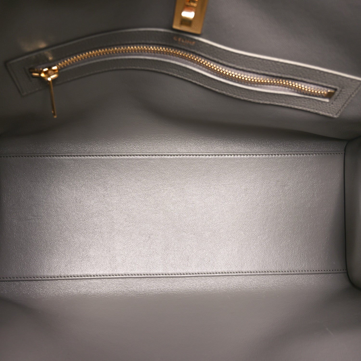 Celine Grained Calfskin Cabas 16 Bag Smokey Taupe 5 of 9