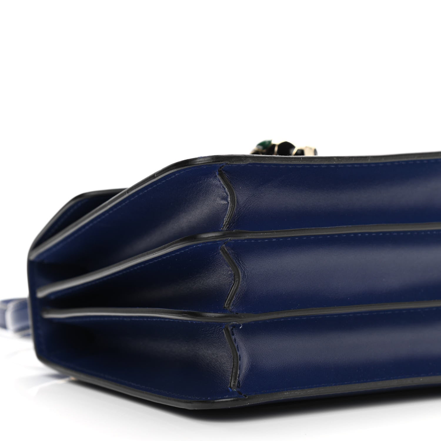 Bulgari Calfskin Serpenti Forever Top Handle Blue 10 of 11