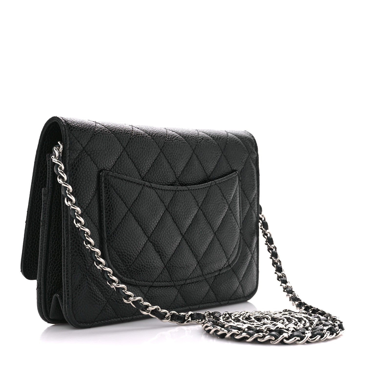 Chanel Caviar Quilted Wallet on Chain WOC Black 3 of 11