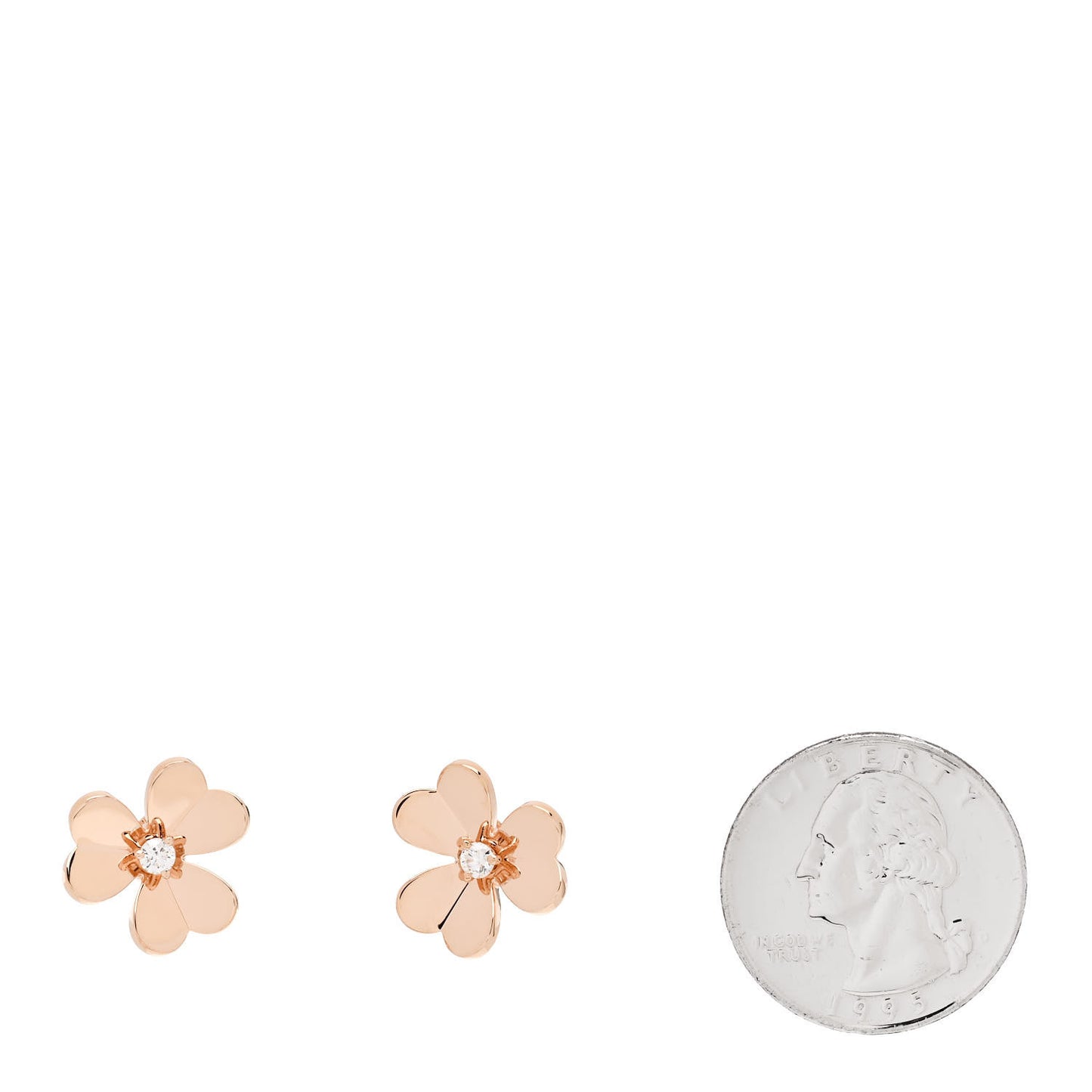 18K Rose Gold Diamond Small Frivole Earrings