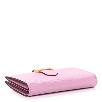 Hermes Chevre Mysore Bearn Card Holder Wallet Mauve Sylvestre 4 of 7
