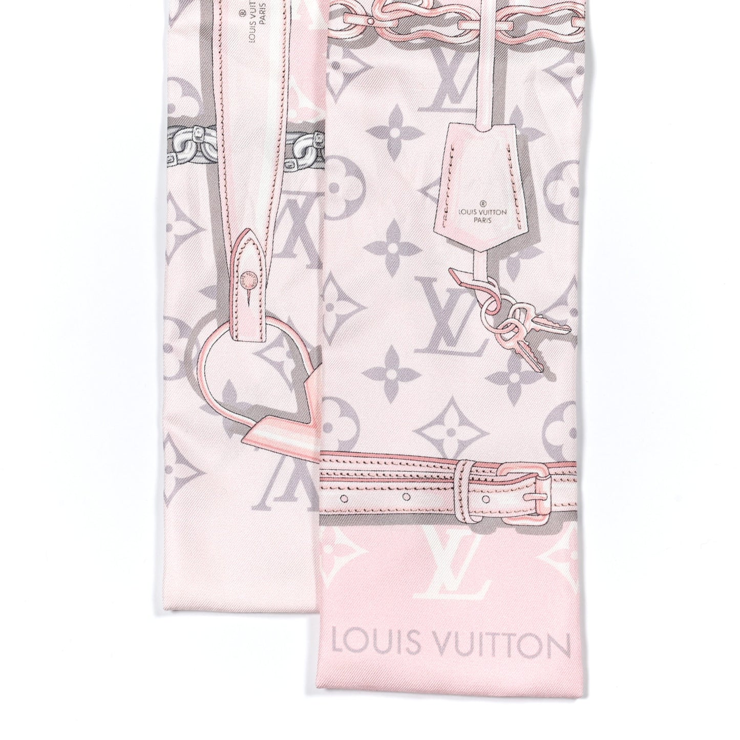 Silk Monogram Confidential Bandeau Light Pink