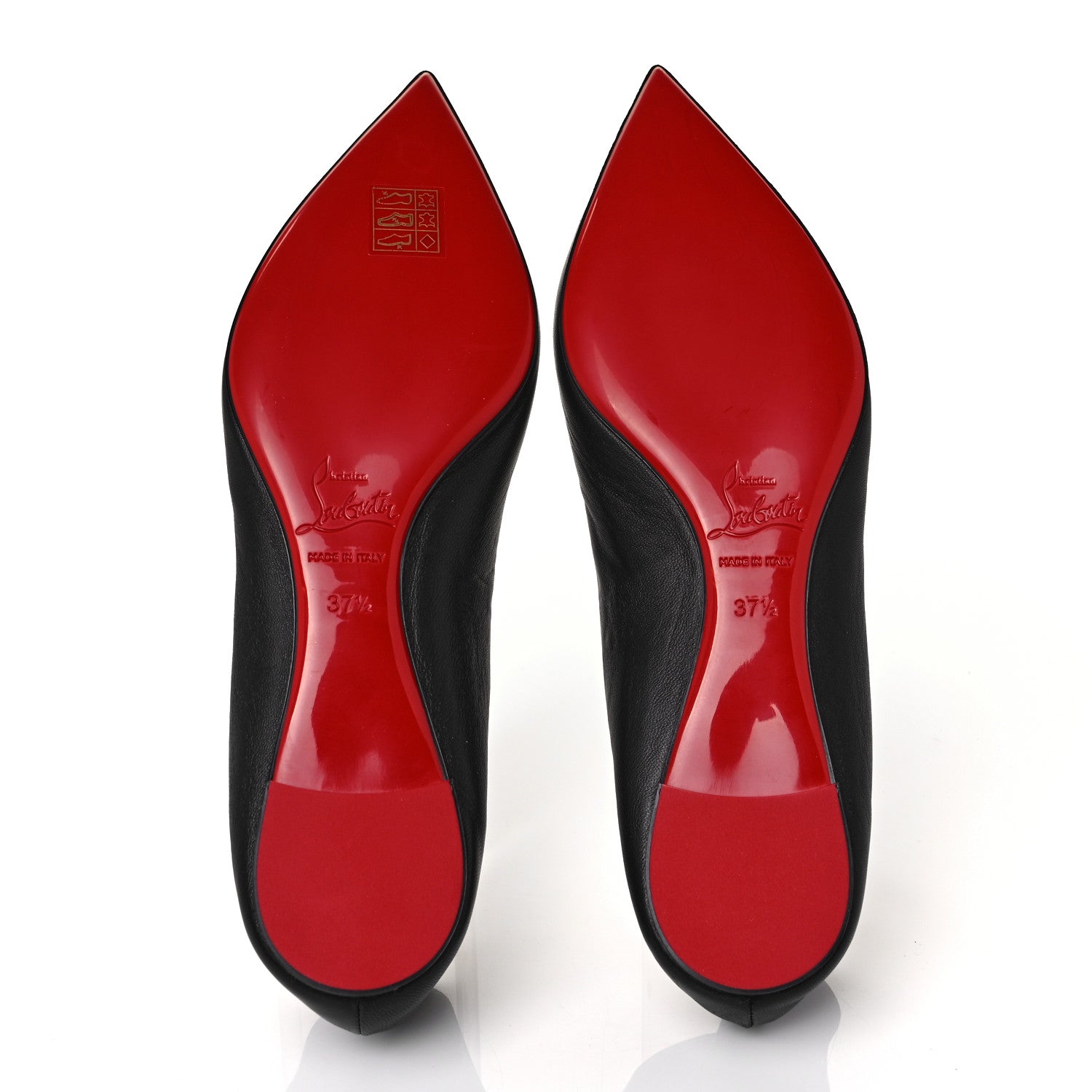Christian Louboutin Shiny Nappa Ballalla Flats 37.5 Black 5 of 8
