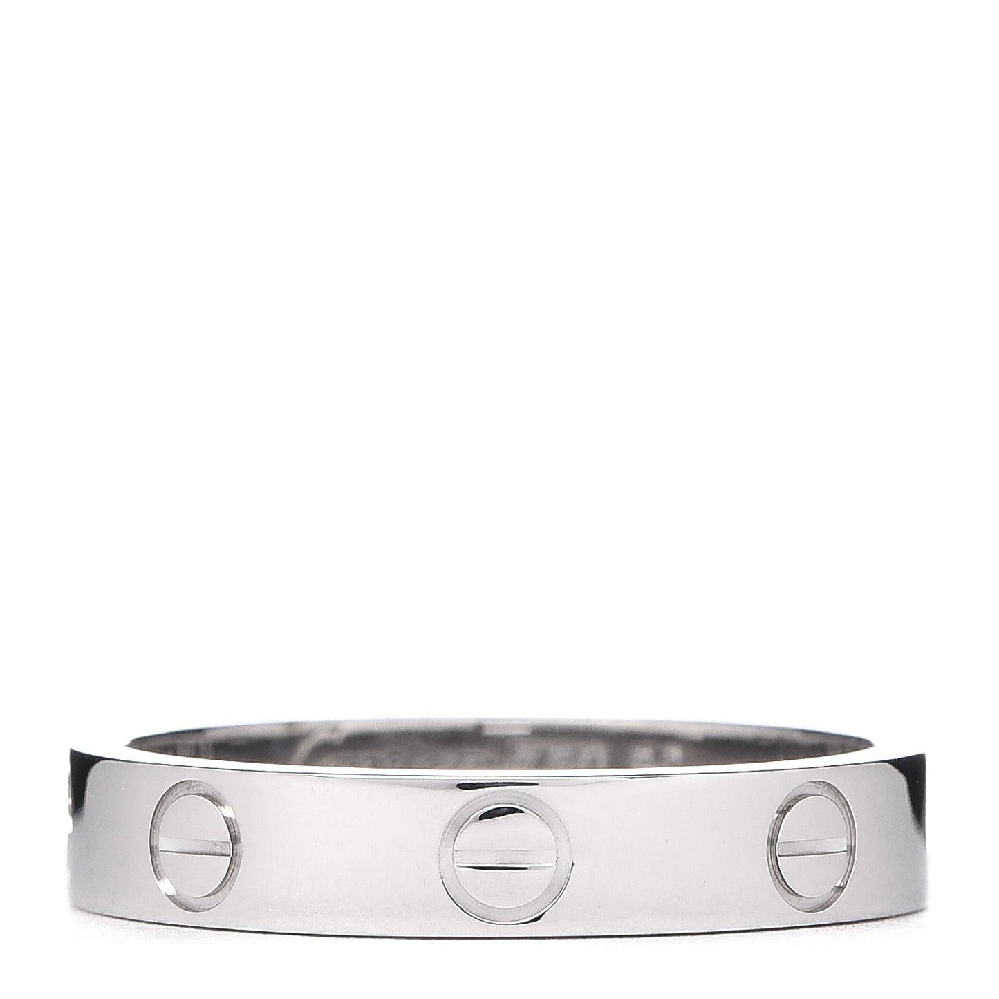 18K White Gold 3.5mm LOVE Wedding Band Ring 53 6.25