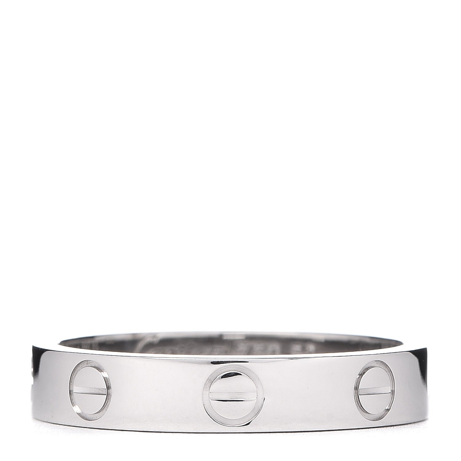 Cartier 18K White Gold 3.5mm LOVE Wedding Band Ring 53 6.25 1 of 4