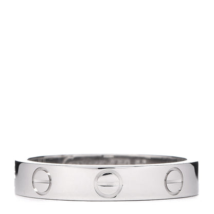 Cartier 18K White Gold 3.5mm LOVE Wedding Band Ring 53 6.25 1 of 4