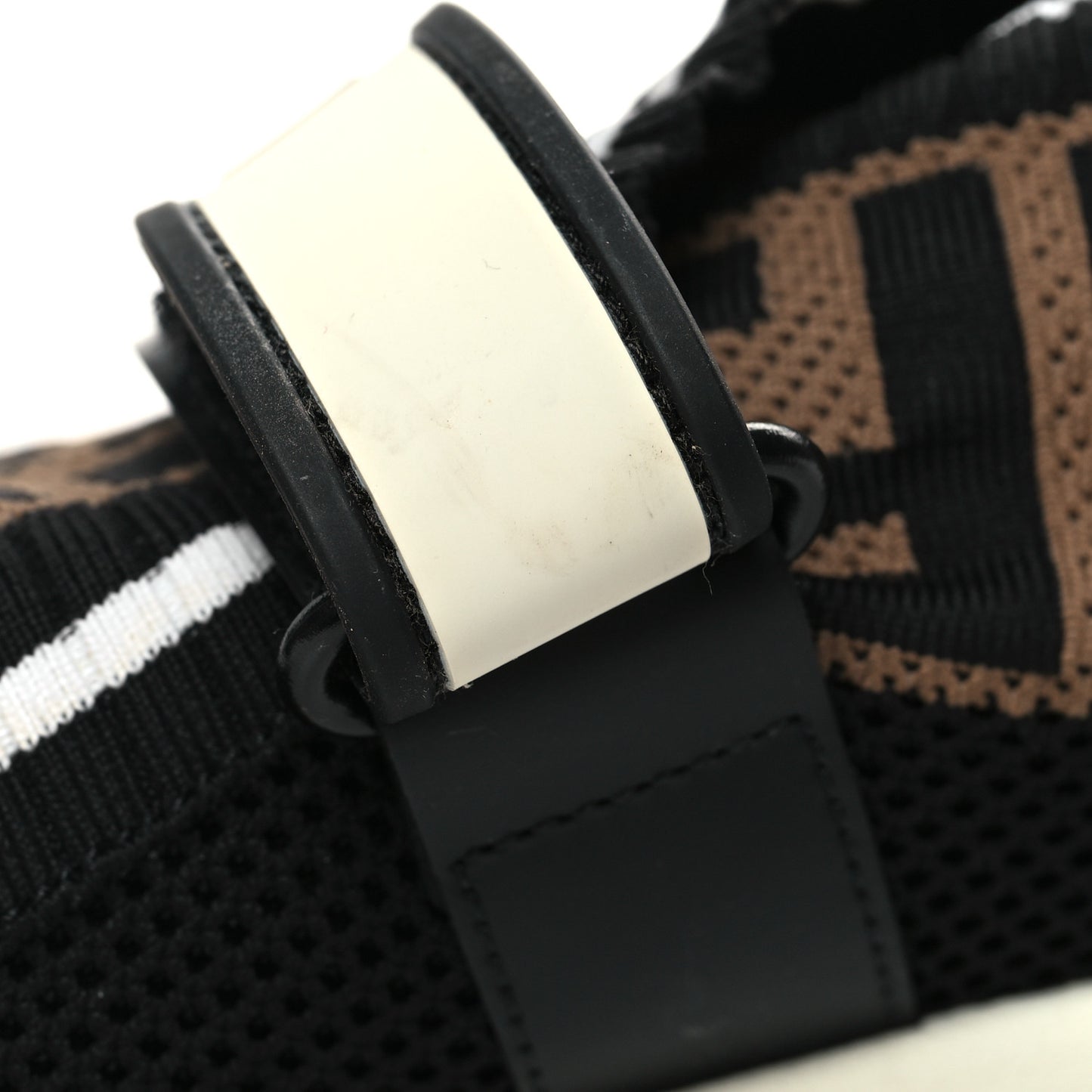Stretch Yarn FF Stiff Band Rockoko Sneakers 39.5 Black White Tobacco
