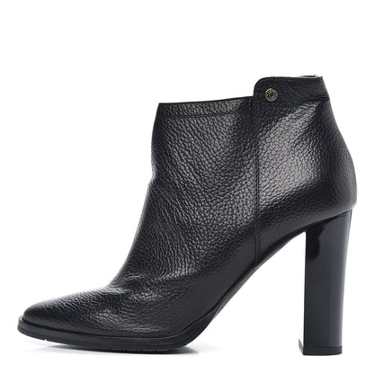 Jimmy Choo Grainy Calfskin Ankle Boots 38.5 Black 1 of 8
