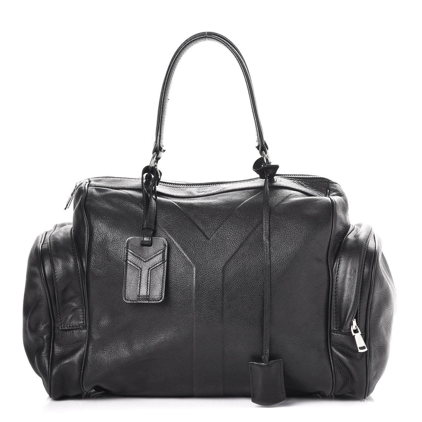 Calfskin Large Vanity Bowler Black