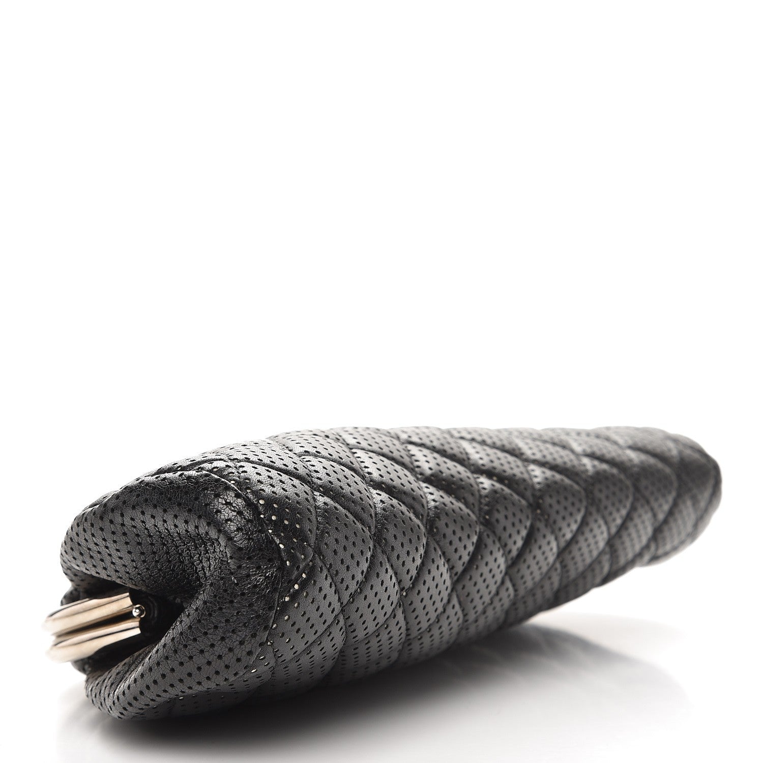 Chanel Lambskin Perforated Timeless Clutch Black 4 of 10