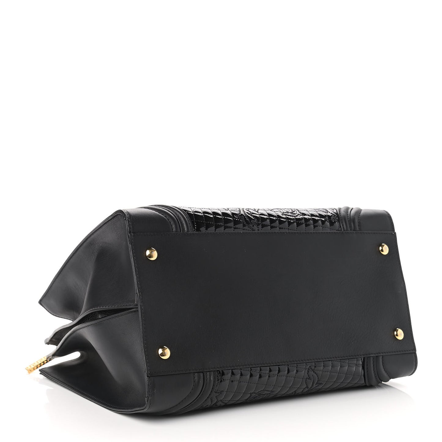 Patent Micro Vanitas Icon Handbag Black