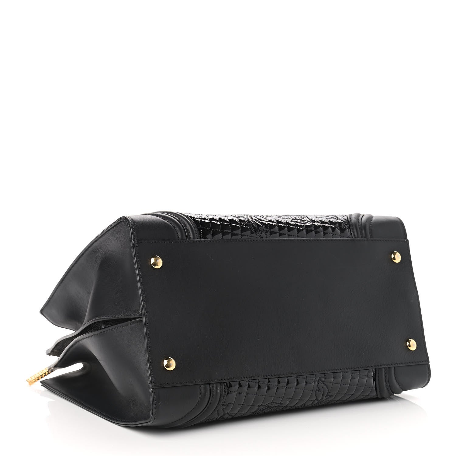 Versace Patent Micro Vanitas Icon Handbag Black 4 of 11