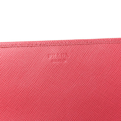 Prada Saffiano Metal Oro Chain Wallet Peonia 5 of 14