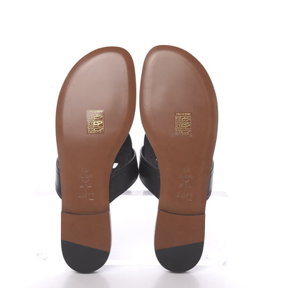 Christian Dior Calfskin 30 Montaigne Thong Sandals 39.5 Black 5 of 9