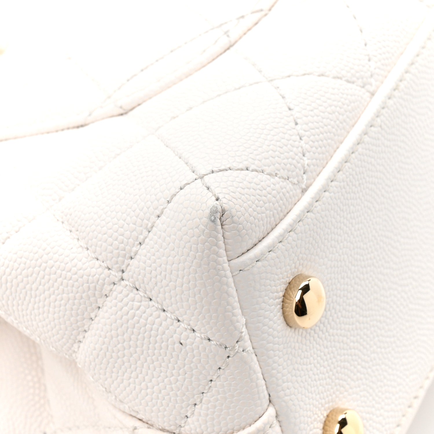 Chanel Caviar Quilted Extra Mini Coco Handle Flap White 13 of 14