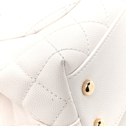 Chanel Caviar Quilted Extra Mini Coco Handle Flap White 13 of 14