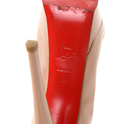 Christian Louboutin Patent Lady Peep 150 Pumps 39 Nude 9 of 12