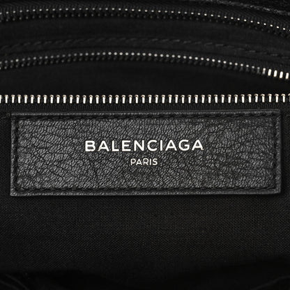 Balenciaga Agneau Classic Silver Hardware City Logo Strap Black White 6 of 9