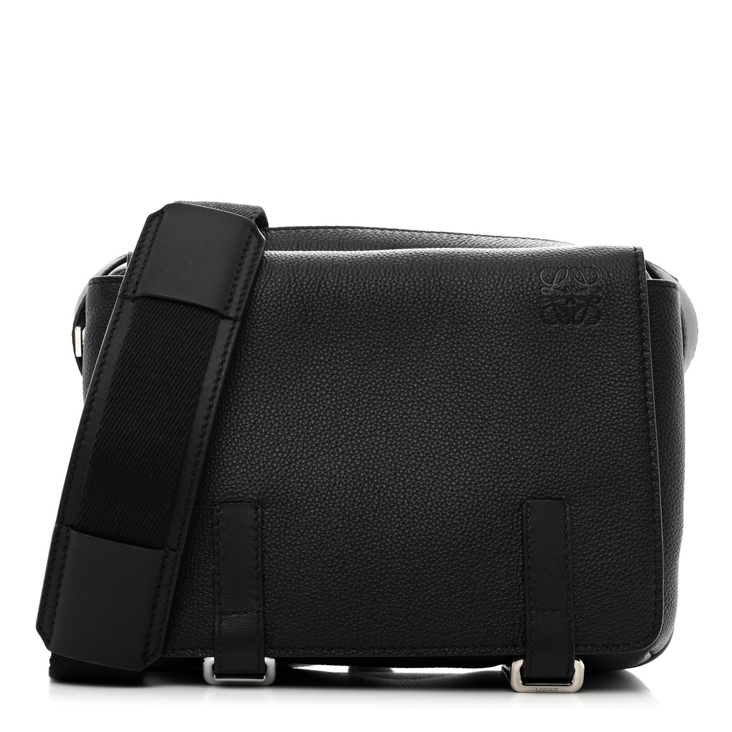 Loewe Soft Grained Calfskin XS Military Messenger Bag Black 1 of 9