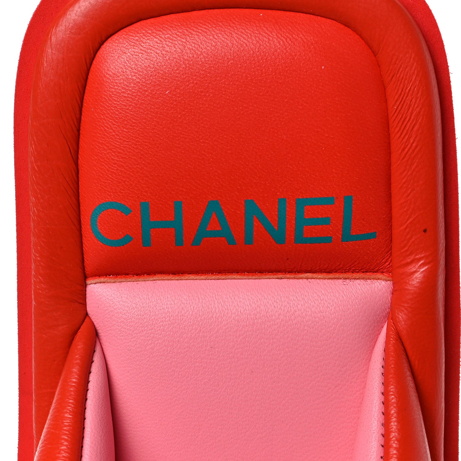 Chanel Lambskin Padded Pool Thong Sandals 38 Light 38 Red Pink 8 of 9