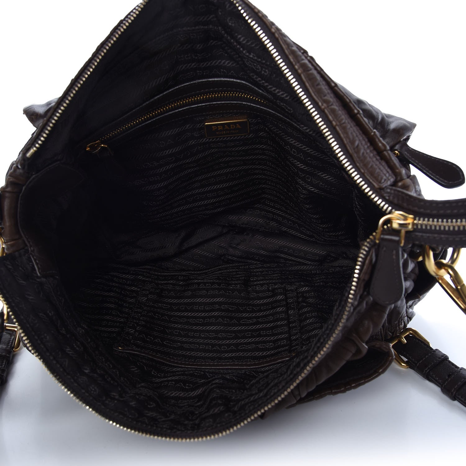 Prada Nappa Gaufre Messenger Tote Noce 5 of 14