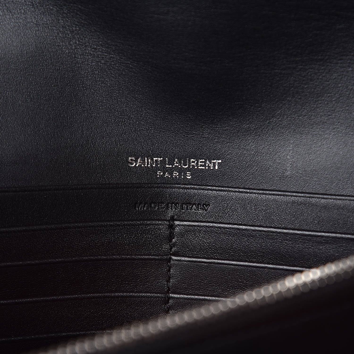 Saint Laurent Patent Calfskin Matelasse Monogram Vicky Chain Wallet Neon Pink 8 of 11