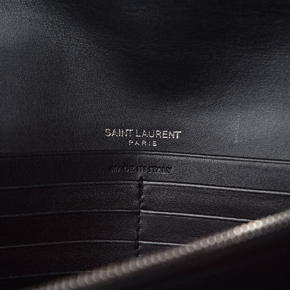 Saint Laurent Patent Calfskin Matelasse Monogram Vicky Chain Wallet Neon Pink 8 of 11
