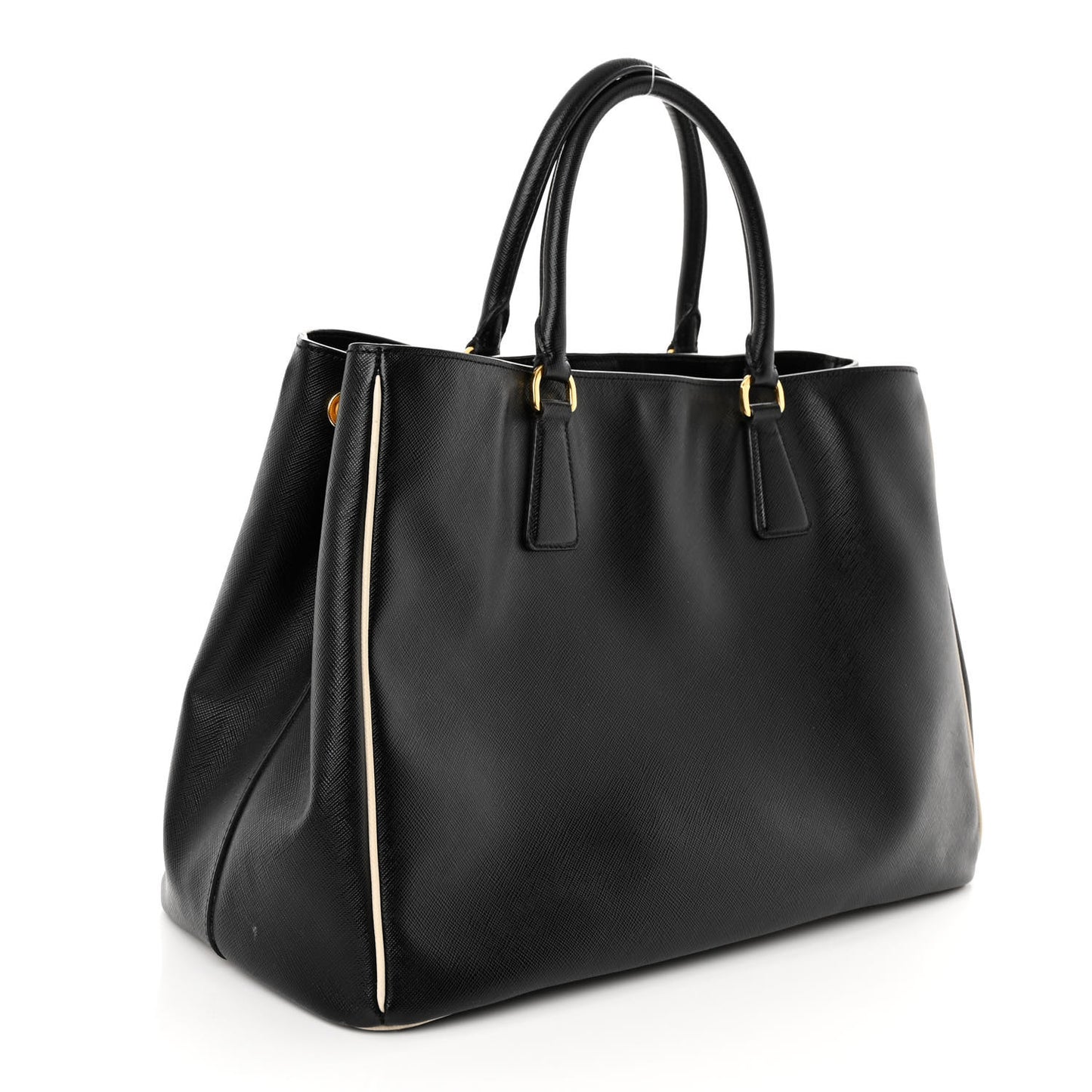 Saffiano Lux Large Tote Black Talco