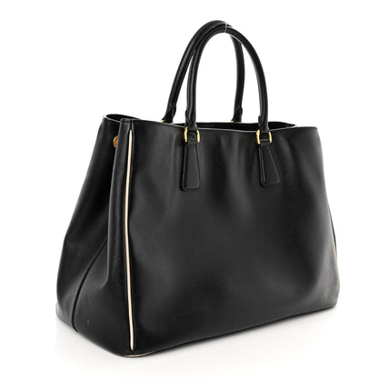 Prada Saffiano Lux Large Tote Black Talco 3 of 11