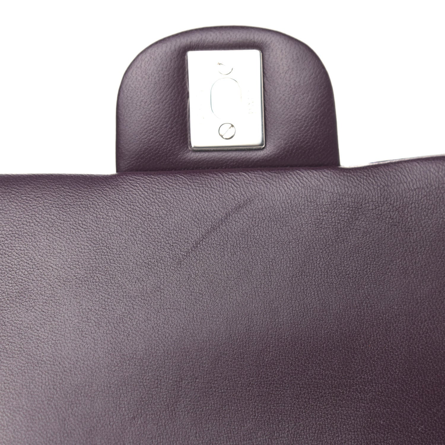 Chanel Lambskin Quilted Mini Rectangular Flap Dark Purple 9 of 9