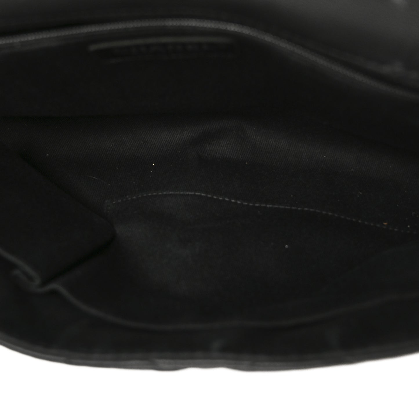 Calfskin Quilted CC Curvy Flap Black